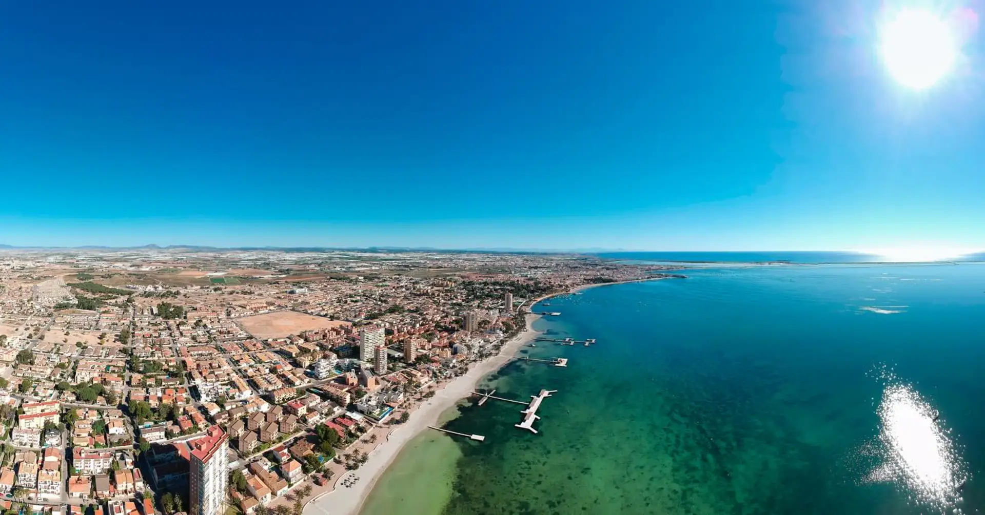 Vista del Mar Menor, zona de trabajo de PLADITEC instaladores de pladur en San Javier